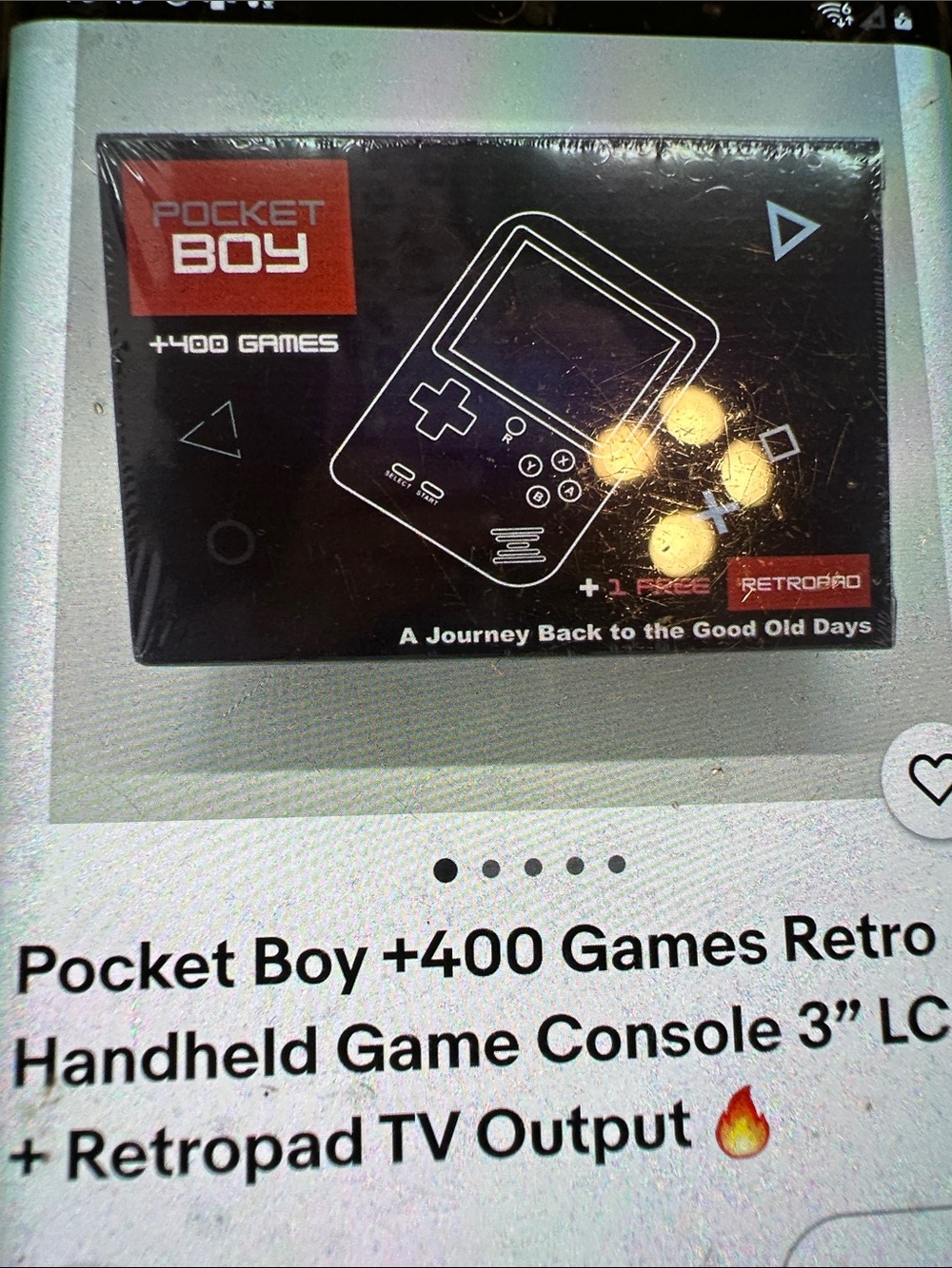 Retro Handheld Game Console - Black